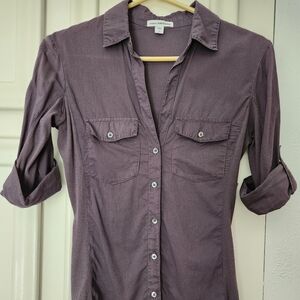 James Perse Button Shirt Size 1 (Xs) Grey